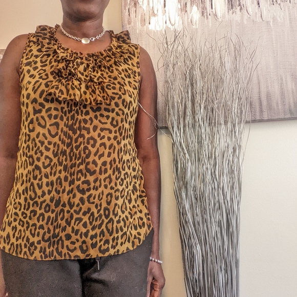 Leopard ruffle blouse - Picture 6 of 8